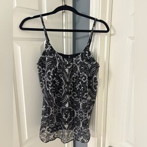 New York & Company Black and White Camisole